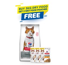 Hill's Science Plan Sterilised Adult Cat Food with Chicken - 3kg