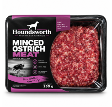 Houndsworth Minced Ostrich Meat Frozen Raw Pet Food 250g
