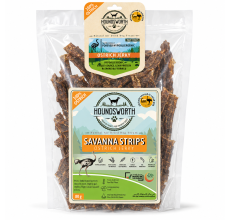 Houndsworth Savanna Strips – Hypoallergenic Ostrich Jerky 80g