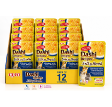 Inaba Dashi Delights Silky Broth Chicken With Tuna Recipe Cat Treats 40g - Pack of 12