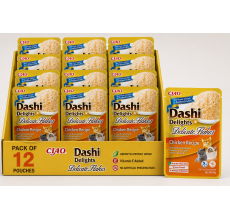 Inaba Dashi Delights Delicate Flakes Chicken Recipe Cat Treats 40g - Pack of 12