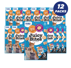 INABA Juicy Bites Scallop & Crab Flavor 33.9g /3 pouches per pack - Pack of 12