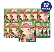 INABA CHURU chicken with salmon recipe 56g/4 sticks per pack - Pack of 12