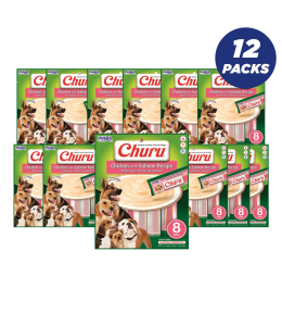 INABA CHURU chicken with salmon recipe 56g/4 sticks per pack - Pack of 12