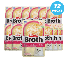Inaba Chicken Broth with Salmon 40g - Pack of 12