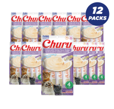 Inaba Churu Chicken With Shrimp 56g - 4 Sticks Per Pack - Pack of 12