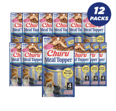 Inaba Churu Complete & Balanced For Adult Cats Tuna Recipe Cat Treats 56g - Pack of 12