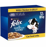 Purina Felix As Good As It Looks Adult Cat Wet Food Chicken 85g - Pack of 12
