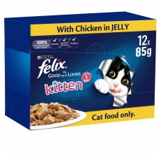 Purina Felix As Good As It Looks Kitten Wet Food Chicken 85g - Pack of 12