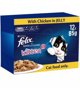 Purina Felix As Good As It Looks Kitten Wet Food Chicken 85g - Pack of 12