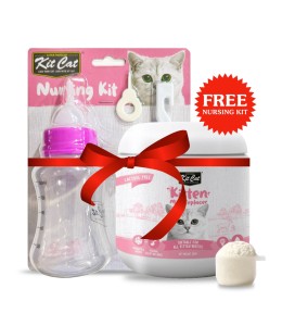 Kit Cat Kitten Milk Replacer 200g + FREE Nursing Kit