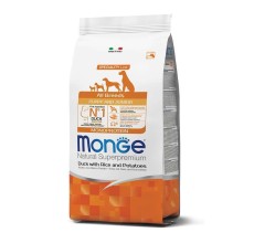 Monge Natural Superpremium All breeds Puppy and Junior Monoprotein Duck with Rice and Potatoes 2.5KG