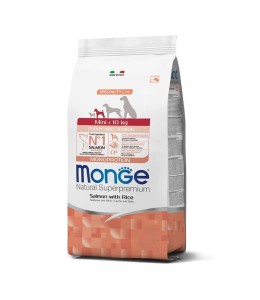 Monge Natural Superpremium Mini Puppy and Junior Monoprotein Salmon with Rice 2.5KG