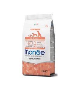 Monge Natural Superpremium All breeds Puppy and Junior Monoprotein Salmon with Rice 2.5KG