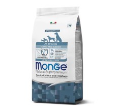 Monge Natural Superpremium All breeds Puppy and Junior Monoprotein Trout with Rice and Potatoes 2.5KG