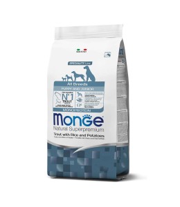 Monge Natural Superpremium All breeds Puppy and Junior Monoprotein Trout with Rice and Potatoes 2.5KG