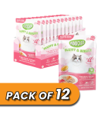 Moochie Tuna Recipe Topping Salmon In Jelly Cat Food for Fluffy & Beauty 70g Pack of 12