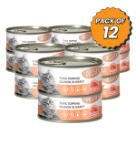 MOOCHIE ADULT TUNA TOPPING SALMON 85g Can Pack of 12