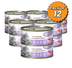 MOOCHIE ADULT TUNA TOPPING CALAMARI 85g Can Pack of 12