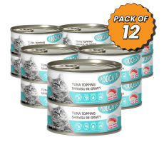 MOOCHIE ADULT TUNA TOPPING SHIRASU 85g Can Pack of 12