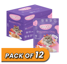 Moochie Cat Food Pate with Prawn - Hairball Care Pouch 70g Pack of 12