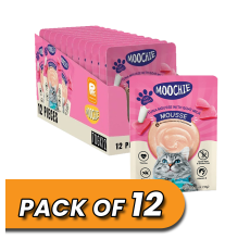Moochie Cat Food Tuna Mousse with Goat Milk Pouch 70g Pack of 12