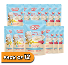 MOOCHIE CREAMY BROTH WITH TUNA & SCALLOP 40g Pouch Pack of 12