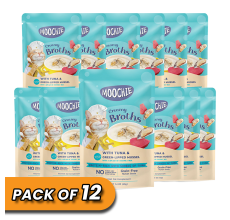 MOOCHIE CREAMY BROTH WITH TUNA & GREEN-LIPPED MUSSEL 40g Pouch Pack of 12