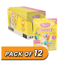 MOOCHIE KITTEN TUNA WITH TOPPING CALAMARI 70g Pouch Pack of 12