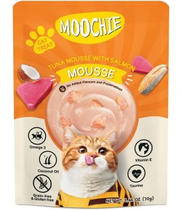 Moochie Cat Food Tuna Mousse with Salmon Pouch 70g