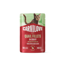 Carnilove Quail enriched with Dandelion for Sterilized Cats Wet Food Pouches - 85g