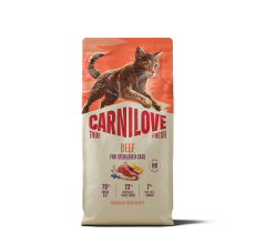 Carnilove True Fresh Beef for Sterilised Adult All Breeds Dry Cat Food 6kg