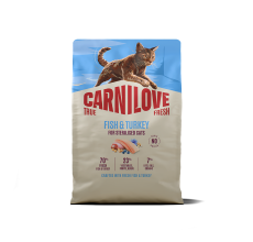 Carnilove True Fresh Fish & Turkey for Sterilised Adult All Breeds Dry Cat Food 2kg
