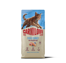 Carnilove True Fresh Fish & Turkey for Sterilised Adult All Breeds Dry Cat Food 6kg
