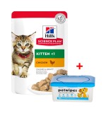 Hill's Science Plan Tender Chunks in Gravy Kitten OF Pouches - 85g x 12
