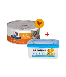 Hill’s Prescription Diet c/d Multicare Urinary Care - Chicken & Vegetable Cat Wet Food 82g x 12