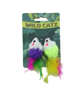 Wild Catz Wild Mice Cat Toy - 4.5 x 2.5 x 10cm