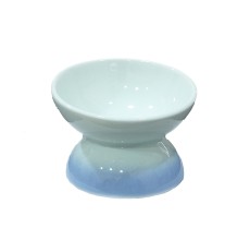 Ceramic whiskers Cat Bowl  - 10.5 x 10cm - Blue