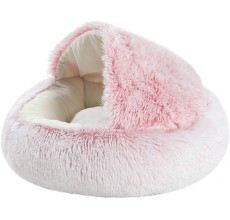 Grizzly Snuggle Cat Bed  Pink - 50cm