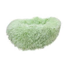 Grizzly Velor Round Plush Green Dog Bed Small - 50 x 15cm
