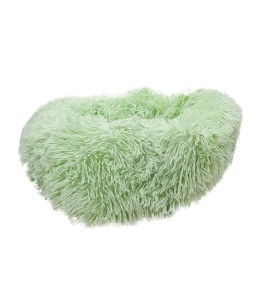 Grizzly Velor Round Plush Green Dog Bed Small - 50 x 15cm