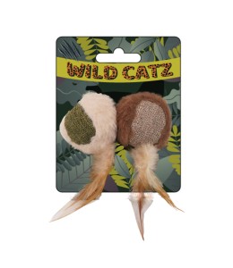 Wild Catz Baseball Mice Cat Toy - 6.x 16cm