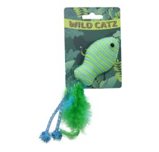 Wild Catz Jumpin Fish Fabric, Feature Cat Toy Multicolors