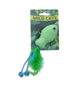 Wild Catz Jumpin Fish Fabric, Feature Cat Toy Multicolors