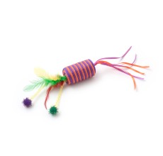 Wild Catz Crazy Coil Fabric, Feature Cat Toy Multicolors