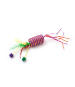 Wild Catz Crazy Coil Fabric, Feature Cat Toy Multicolors