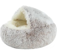 Grizzly Snuggle Cat Bed  Brown - 50cm