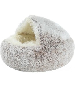 Grizzly Snuggle Cat Bed  Brown - 50cm