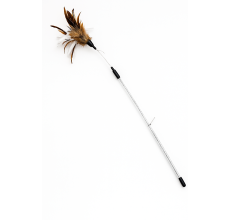 Nutrapet Feather Flick Cat Wand White