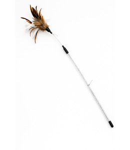 Nutrapet Feather Flick Cat Wand White
